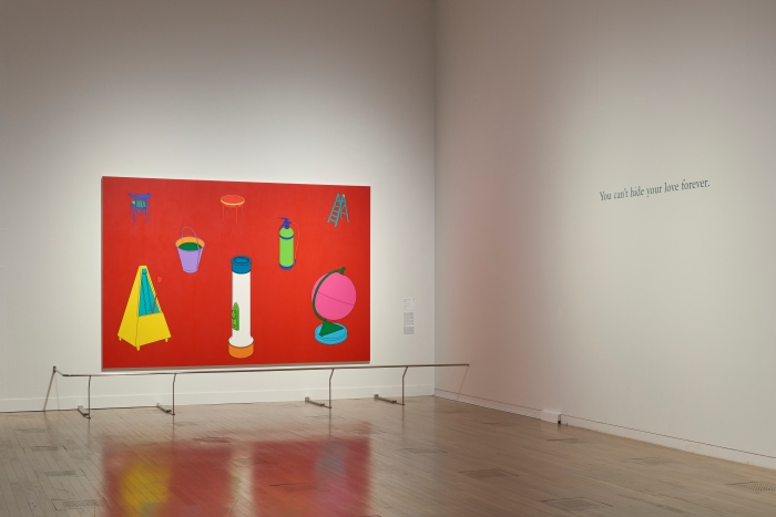 「テート美術館 ― YBA & BEYOND　世界を変えた90s英国アート」国立新美術館、2026年、展示風景
左側の作品、マイケル・クレイグ＝マーティン《知ること》1996年、テート美術館蔵
